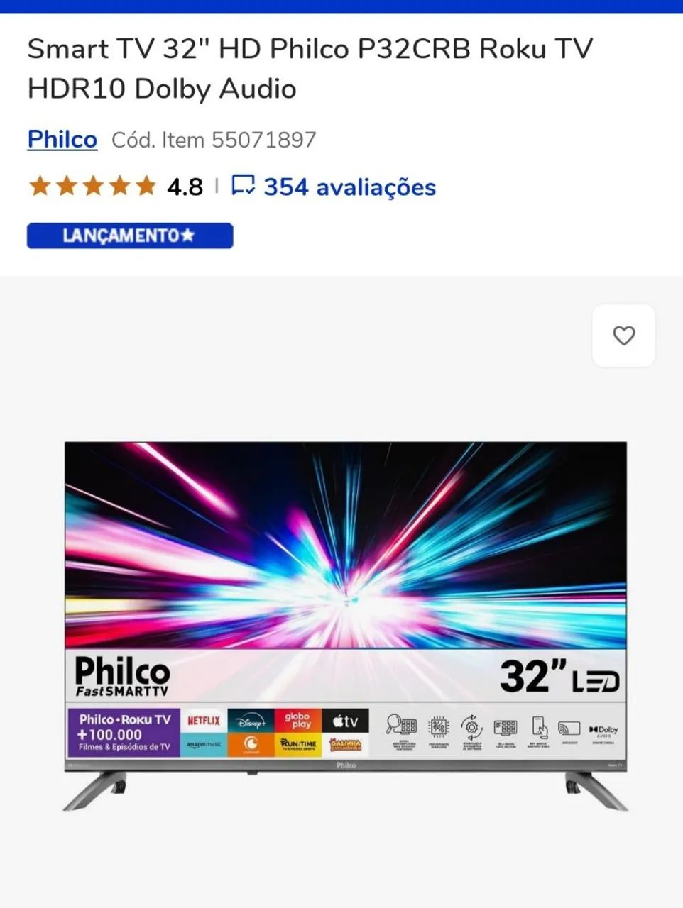 Televisão smart 32
