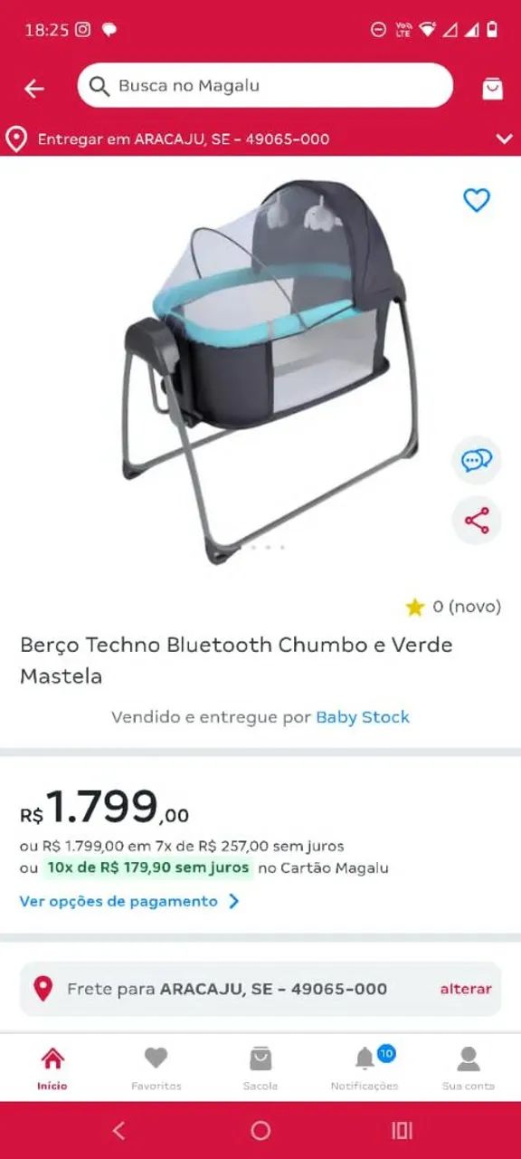 Berço tecno bluetooth mustela 