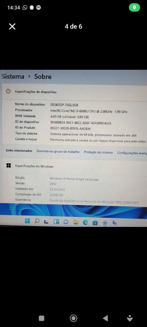 Notebook Positivo Stilo XC7660 I3 4gb ram 1TB hd Win10 - Foto 4