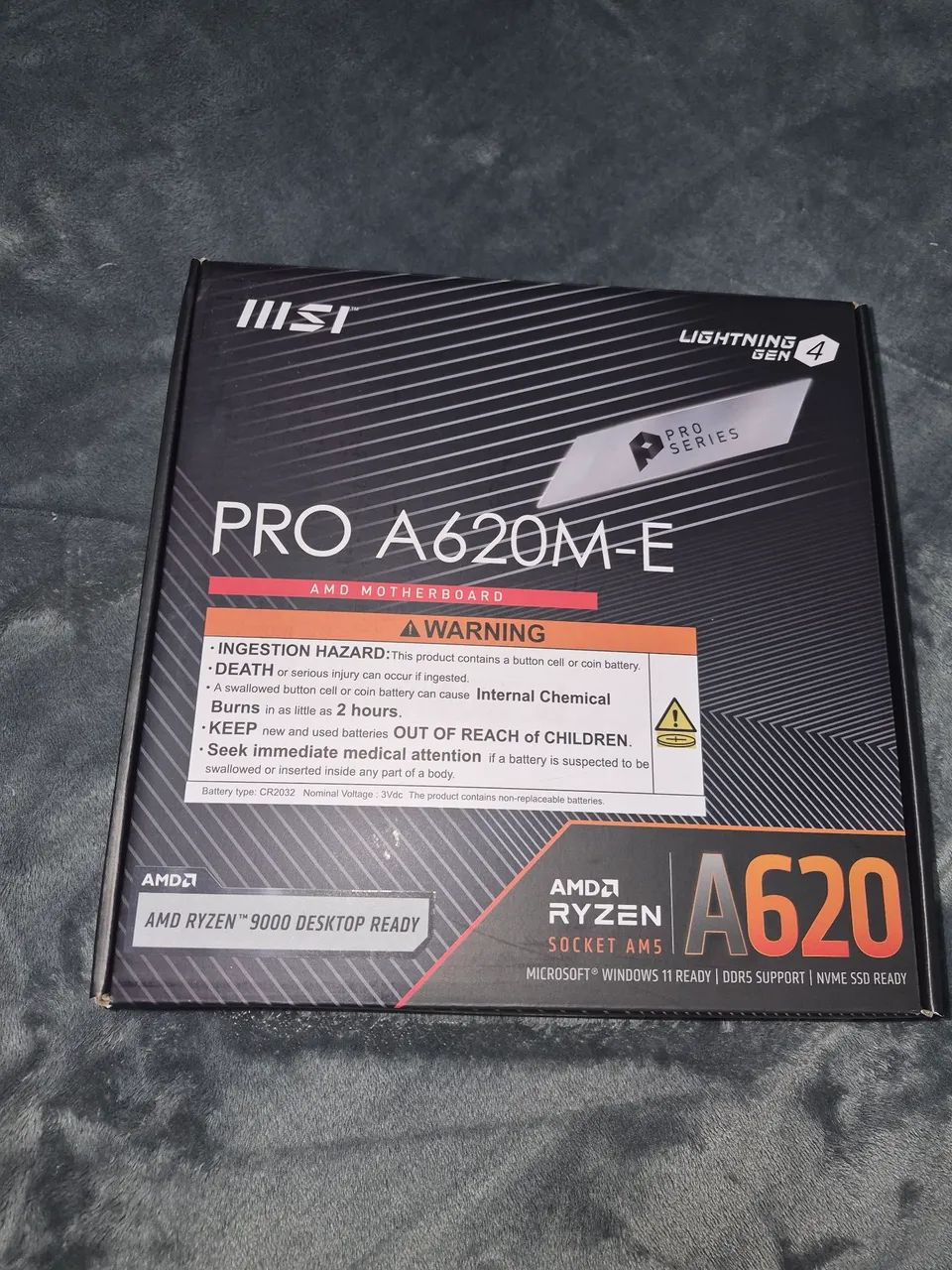 Placa-Mãe MSI PRO A620M-E AM5 (DDR5) - NOVA / LACRADA NA CAIXA - Foto 2