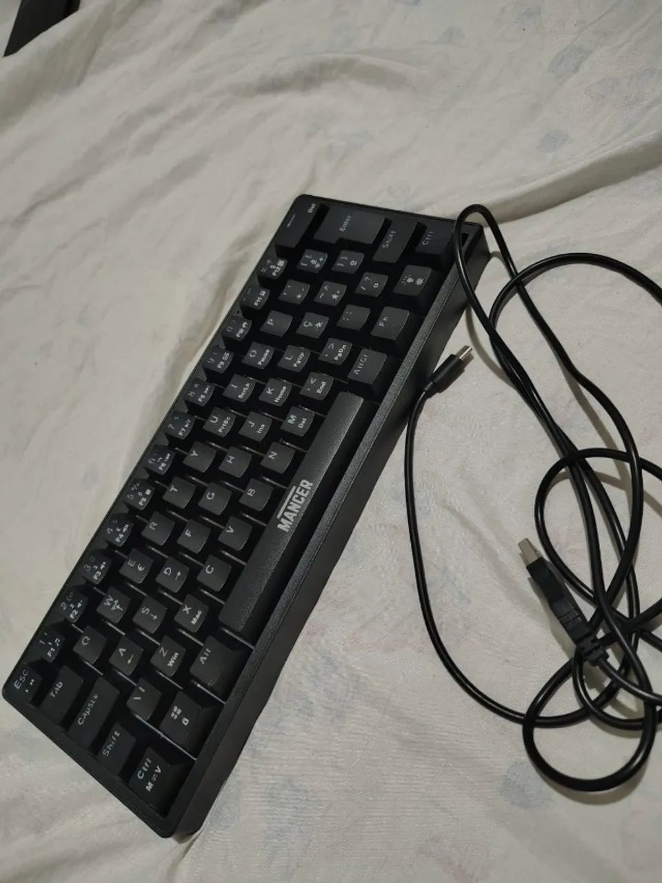 Teclado Mecanico Mancer Zarion, Rainbow, ABNT2, Switch Vermelho, Preto, MCR-ZRN-RBW01 - Foto 2