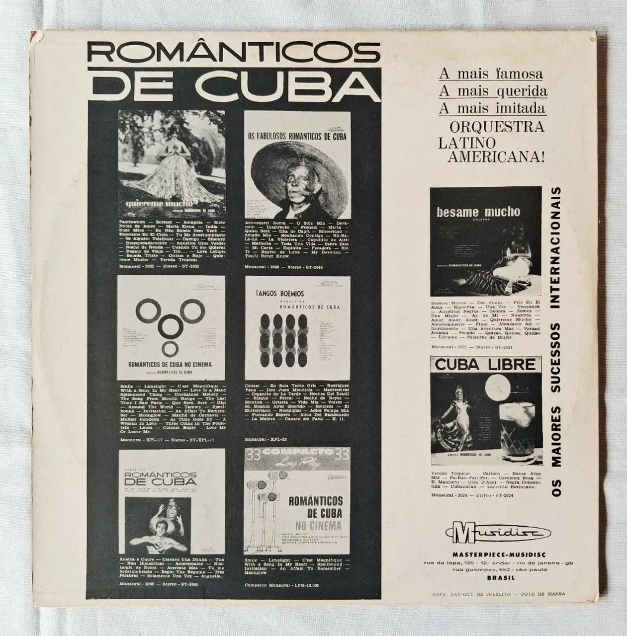 DISCO DE VINIL ? ORQUESTRA ROMÂNTICOS DE CUBA ? NO CINEMA VOL. 2 - Foto 2