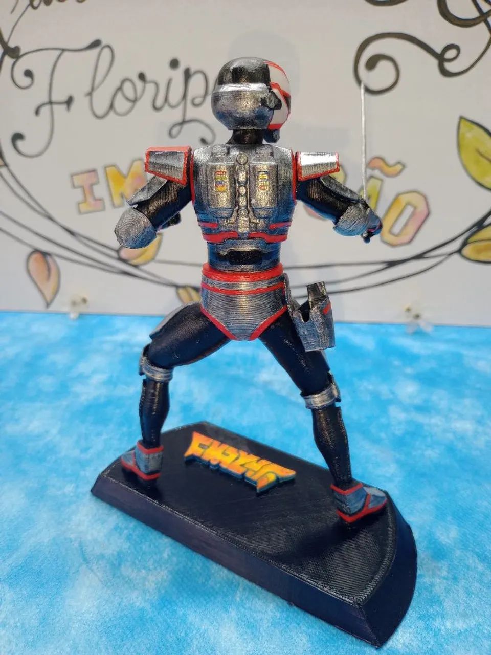 Figura Impressão 3D Boneco Jaspion 15cm altura.Base com logotipo.Tokusatsu - Foto 5