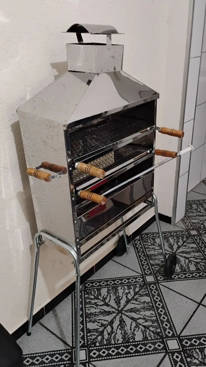 CHURRASQUEIRA COM RODAS - Foto 2