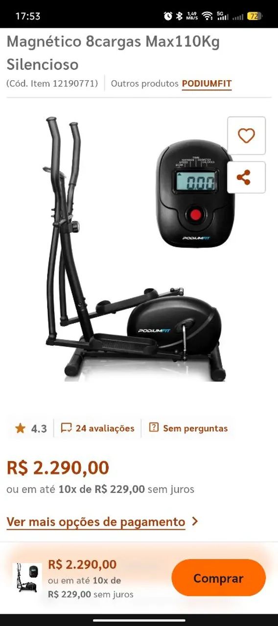 Elíptico PodiumFit l100  - Foto 5