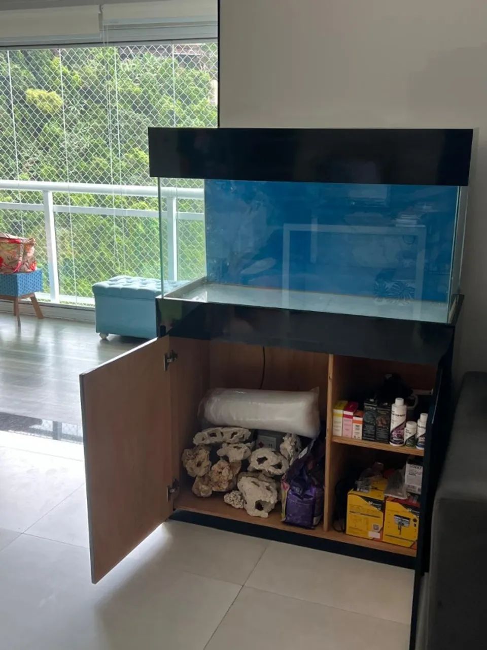 Aquário Completo 200L Água Doce ou Marinho Fish Only - Foto 4