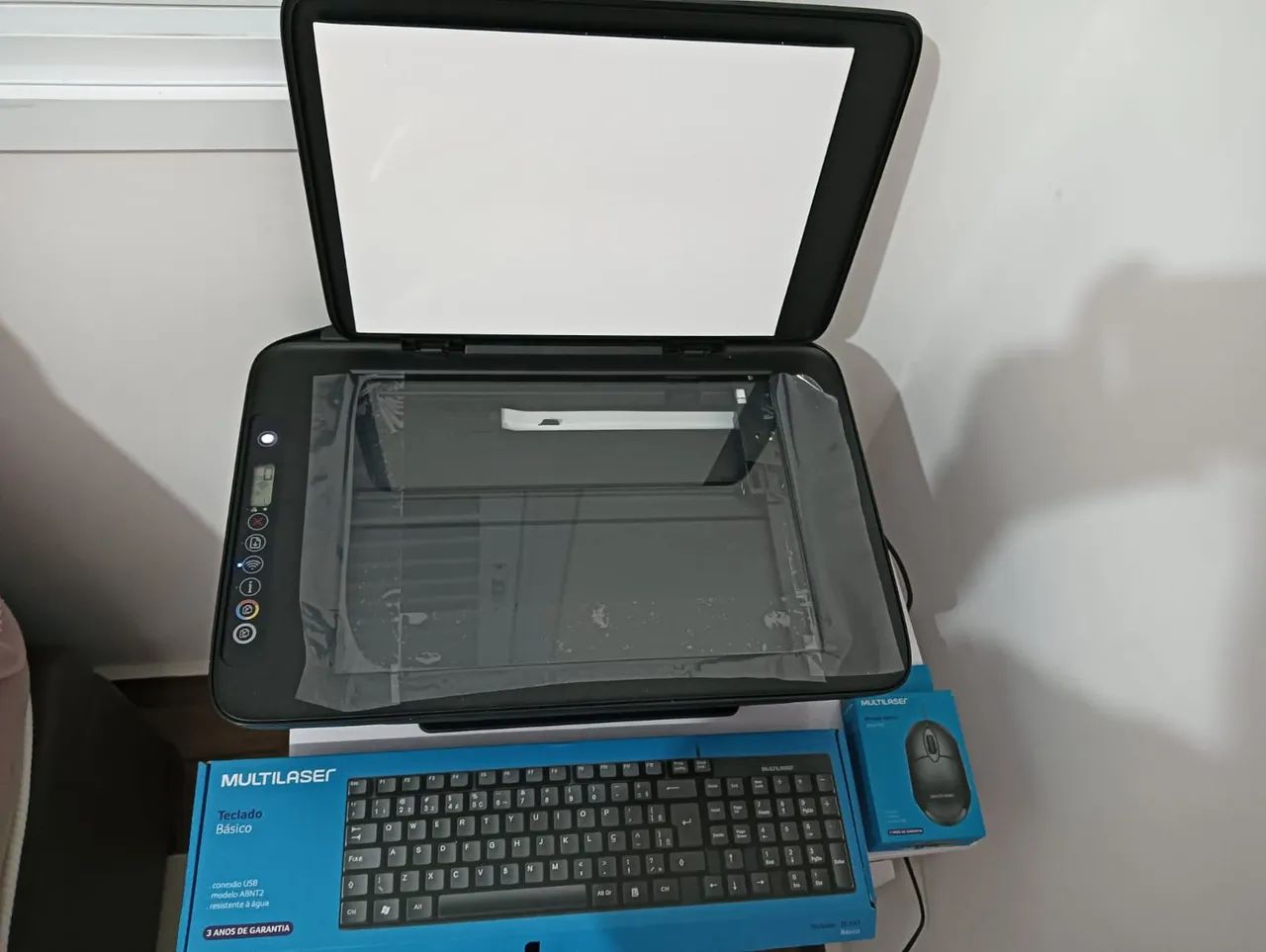Impressora + teclado com mouse novo 