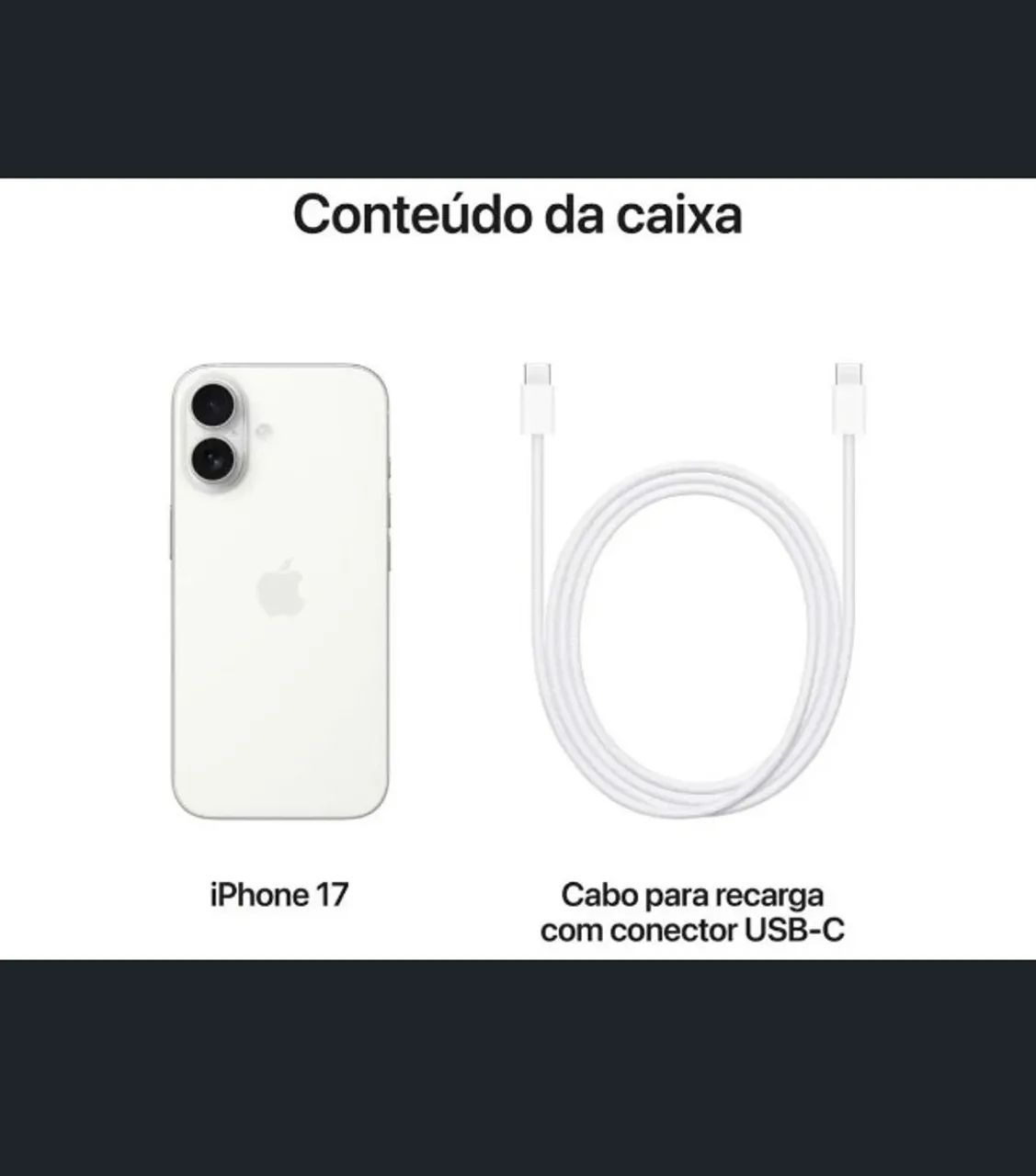 Lacrados! iPhone 17 256GB branco - Foto 4