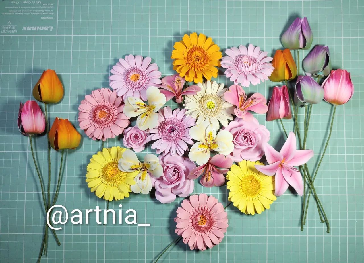 Flores de papel  - Foto 5