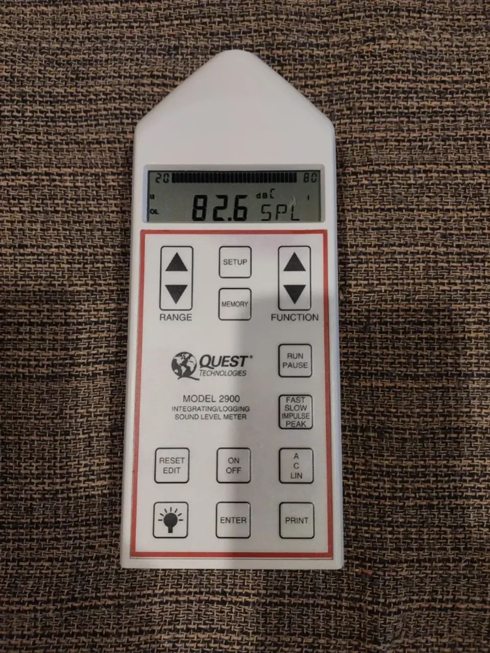 Sonômetro Integrador 1/3 Oitava Quest 2900 Apenas O Aparelho