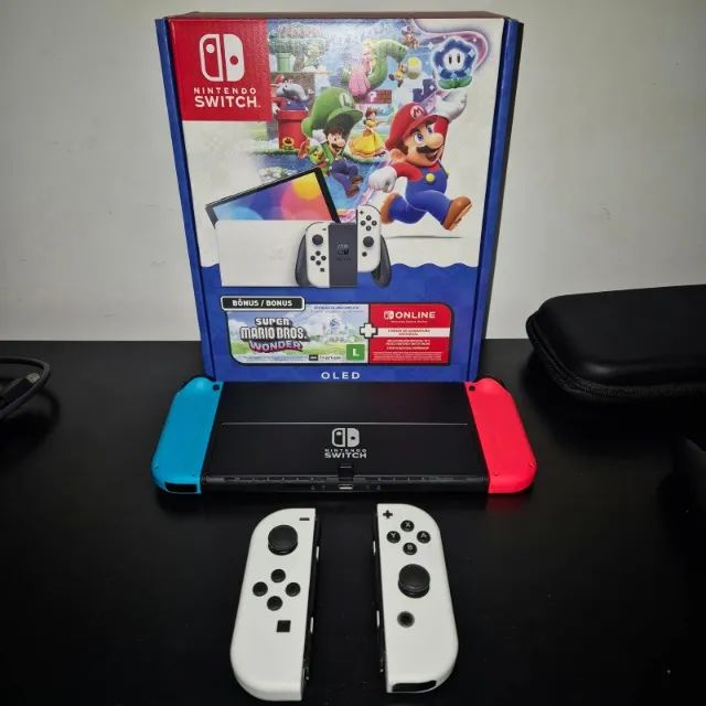 Nintendo Switch OLED 64GB + 4 Joy-Con e Caixa Originais + Case - Foto 4