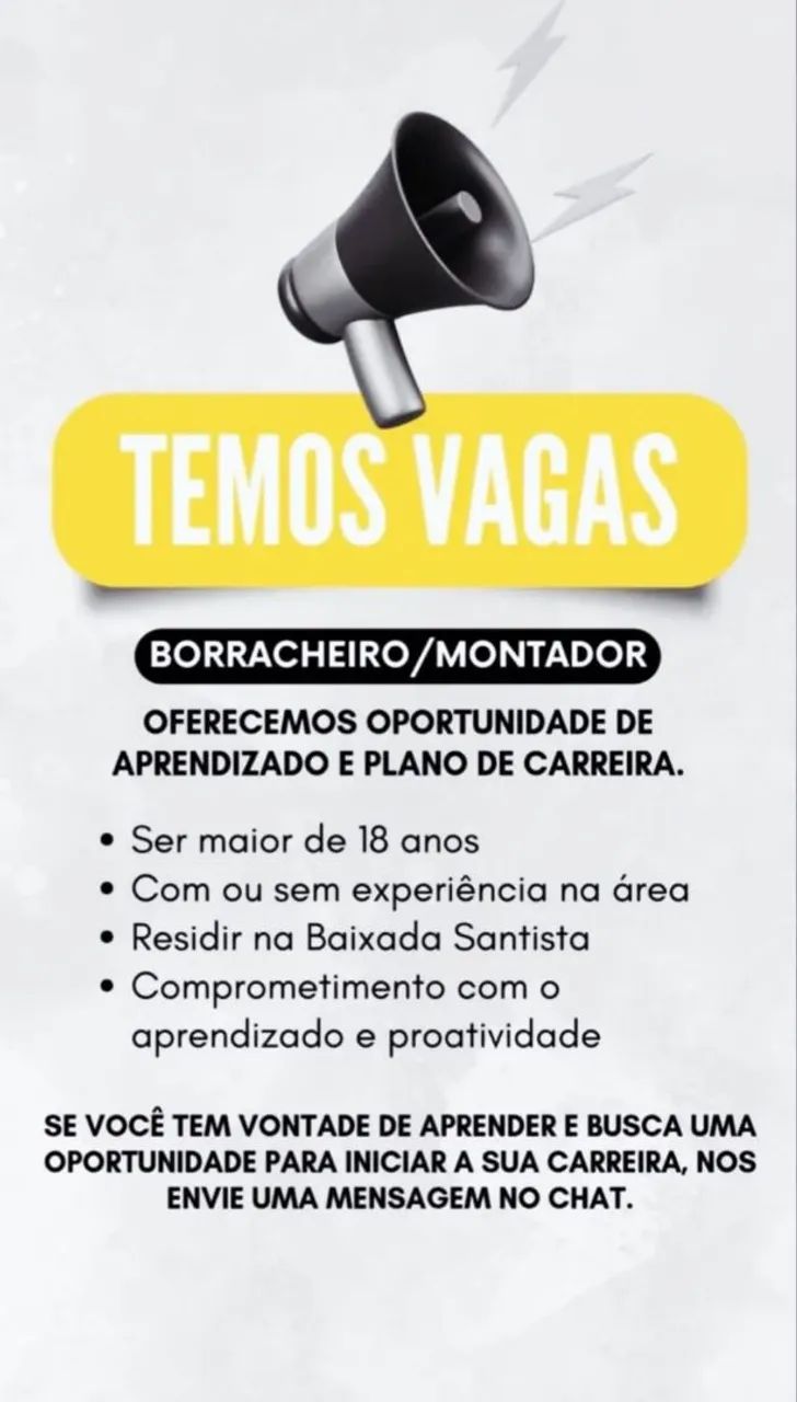 Vagas para Borracheiro / Montador