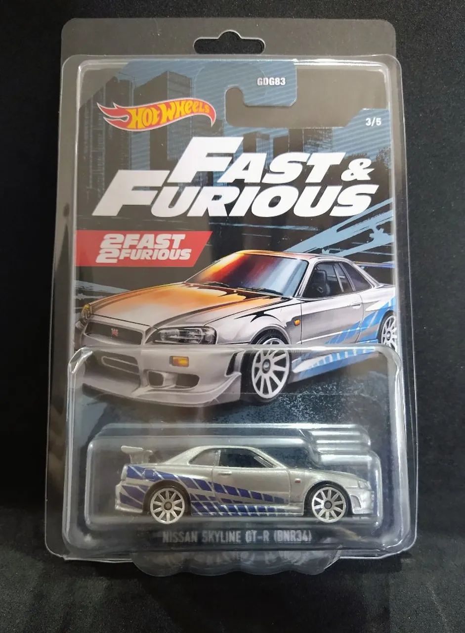 Hot Wheels Skyline GT-R (BNR34) Fast e Furious. - Hobbies e