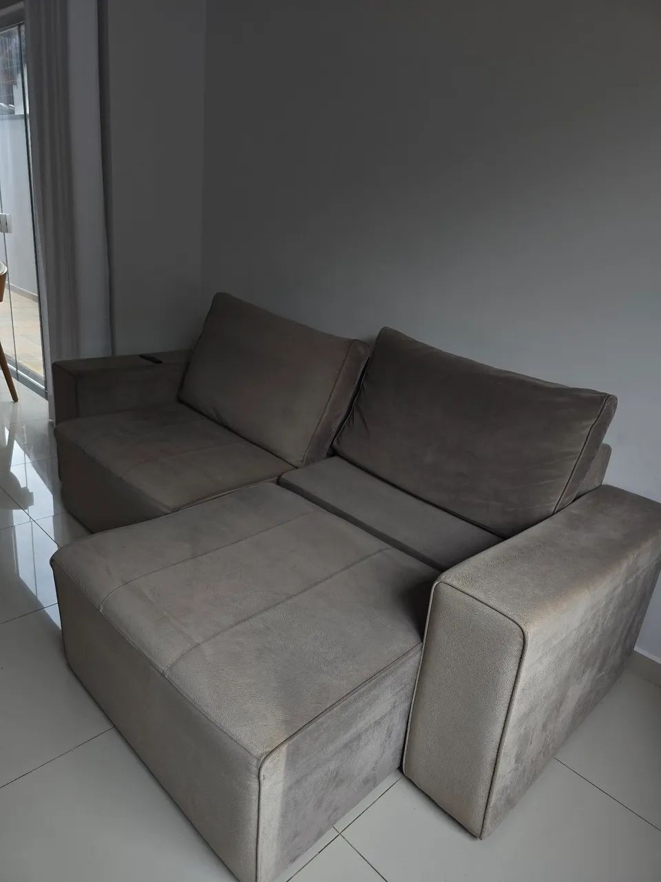 Sofá Retrátil Suede 2,30 comprimento - Foto 2