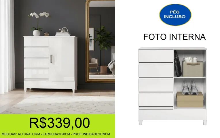 comoda - com gavetas - sapateira - compre e retire hoje mesmo 