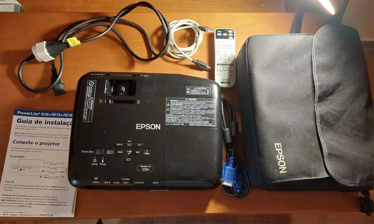 Projetor multimídia EPSON PowerLite S18+, perfeito estado - Foto 2