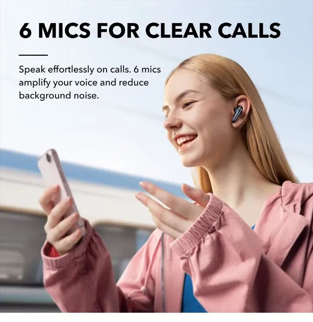 Fone Anker Liberty 4 Nc TWS Sem Fio ANC LDAC (Rosa) - Foto 4