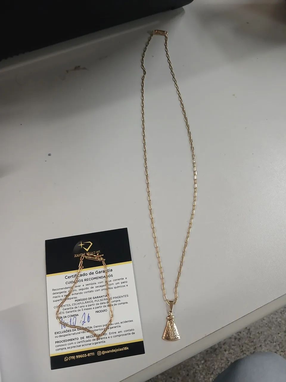 Corrente banhada a ouro 18k