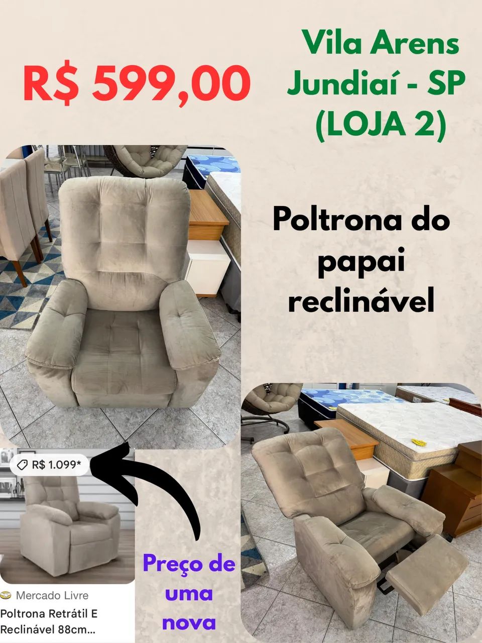 Poltrona reclinável do papai