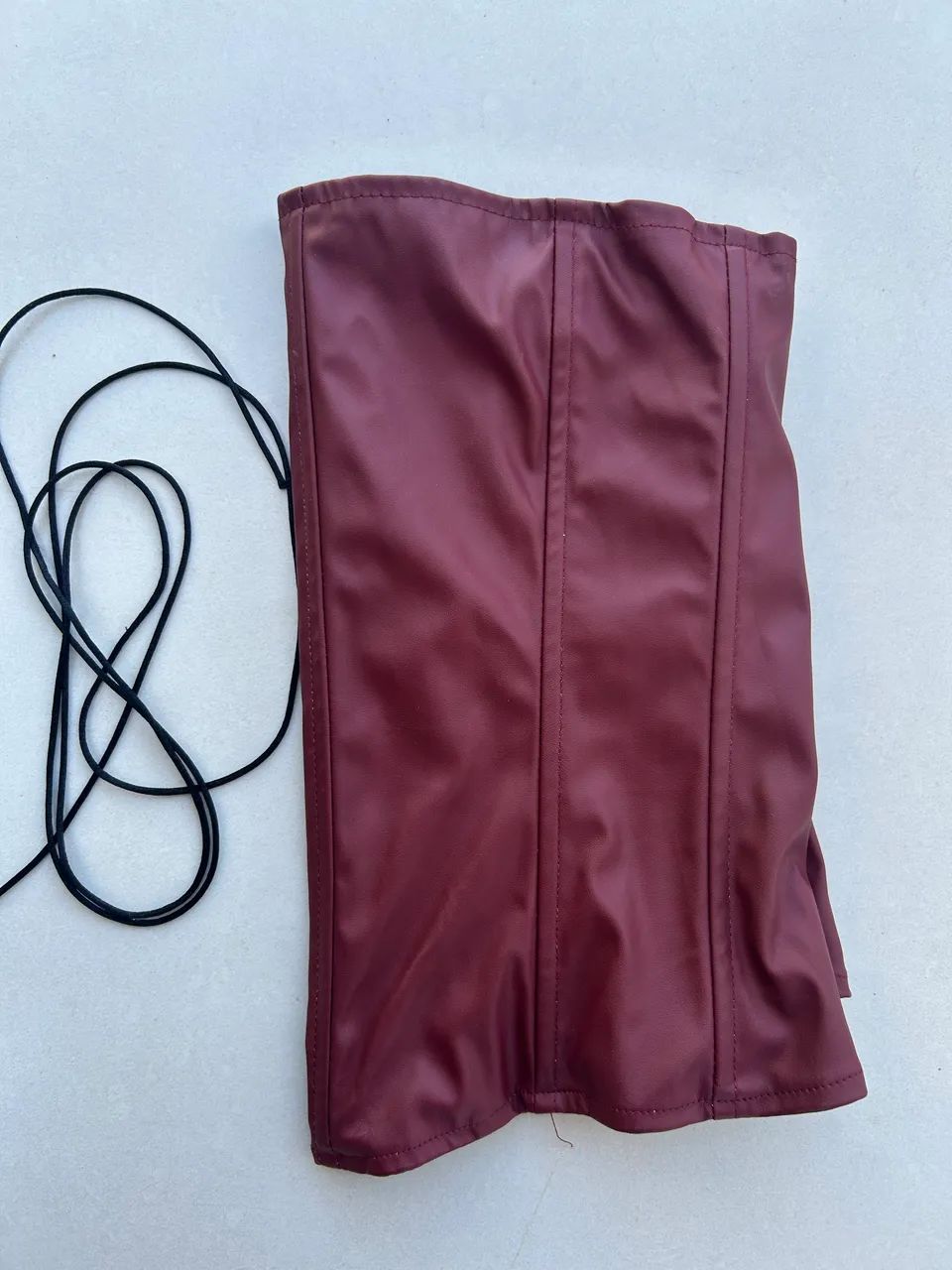 Corset couro - Vinho(P) - Foto 5