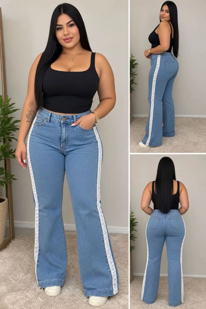 Calça jeans feminina tm 48 pequeno 