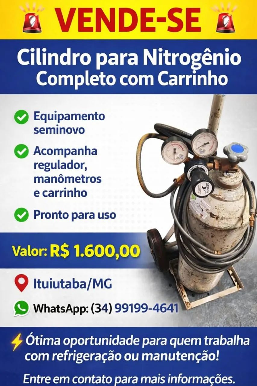 Cilindro para Nitrogênio 