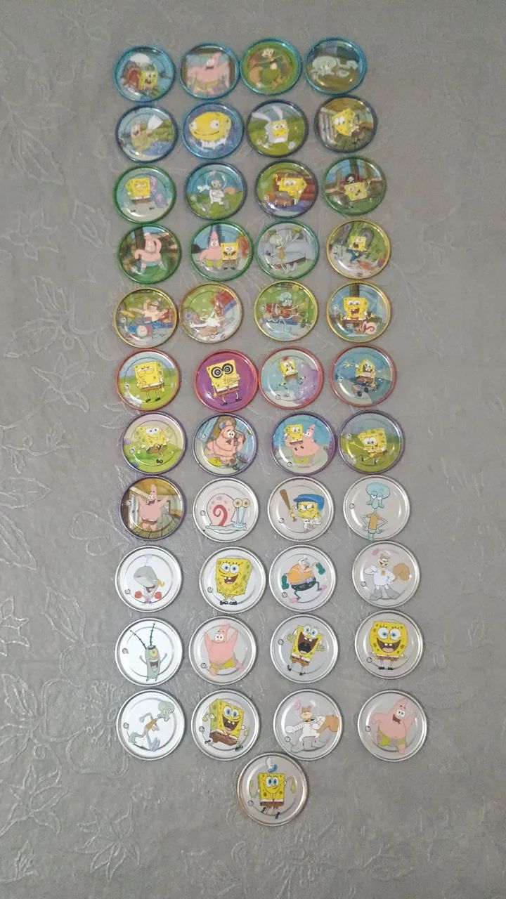 Tazos metal Bob esponja.