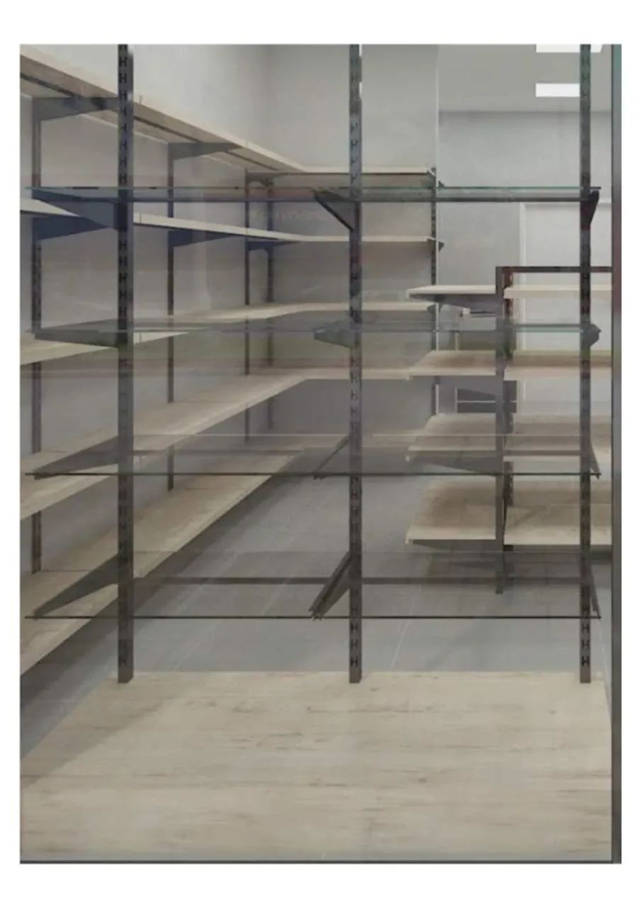 Vitrine com pratileiras Loja