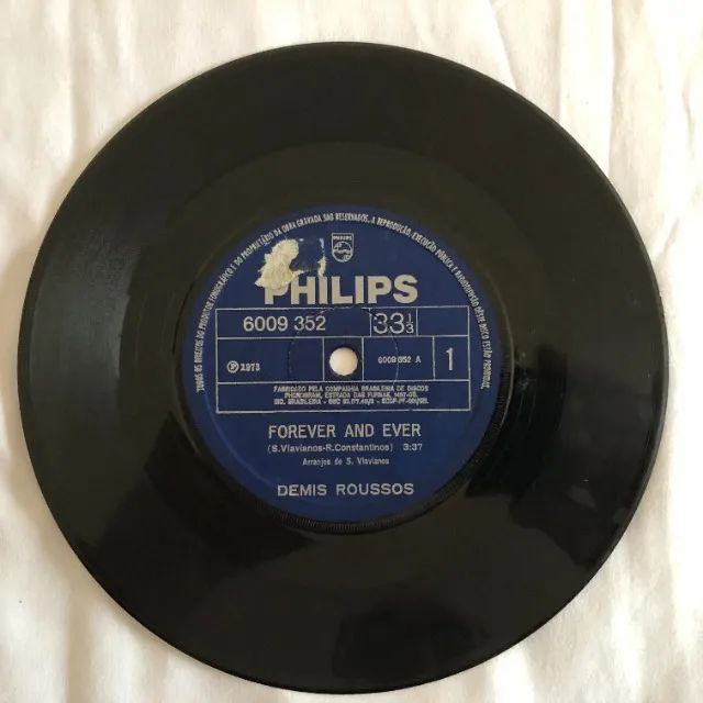 Demis Roussos: Forever And Ever (1973) Disco Vinil Compacto - Foto 4
