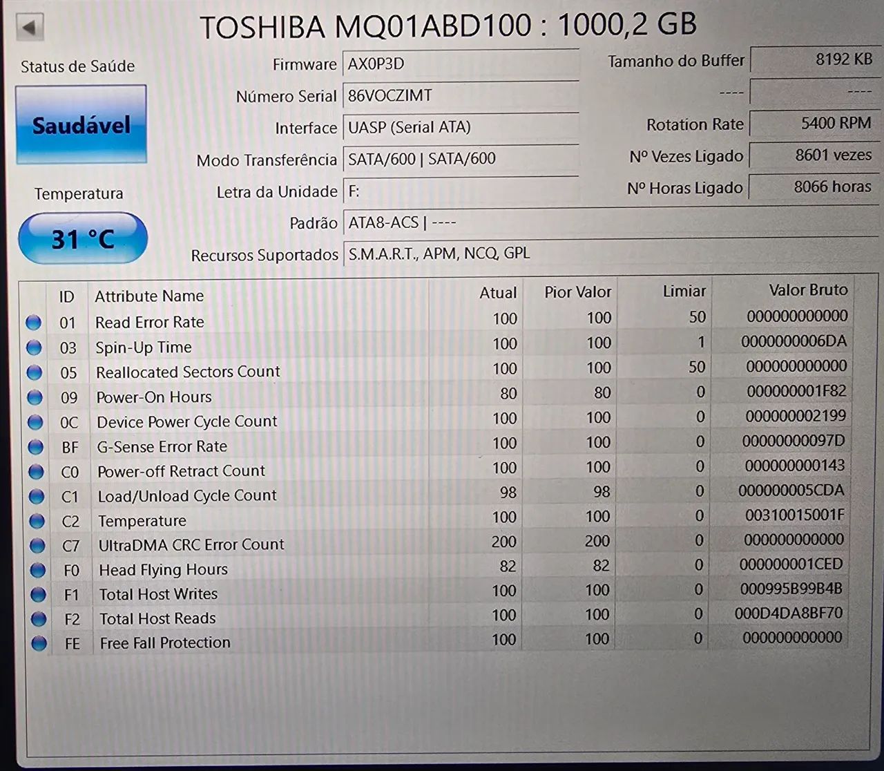 HD 1TB TOSHIBA SAUDÁVEL - Foto 3
