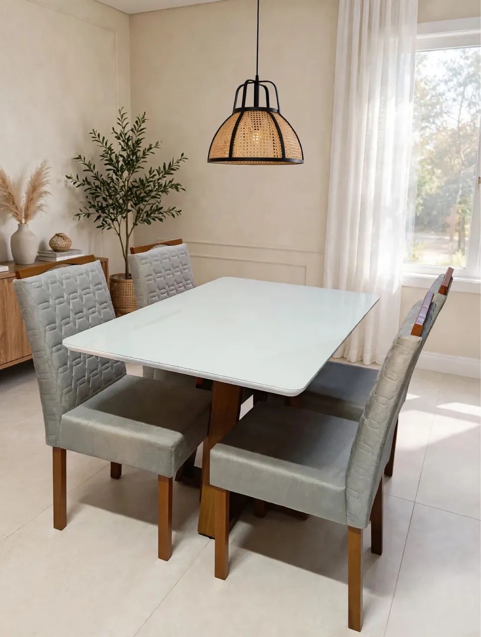 Mesa de jantar 4 cadeiras nova  - Foto 4