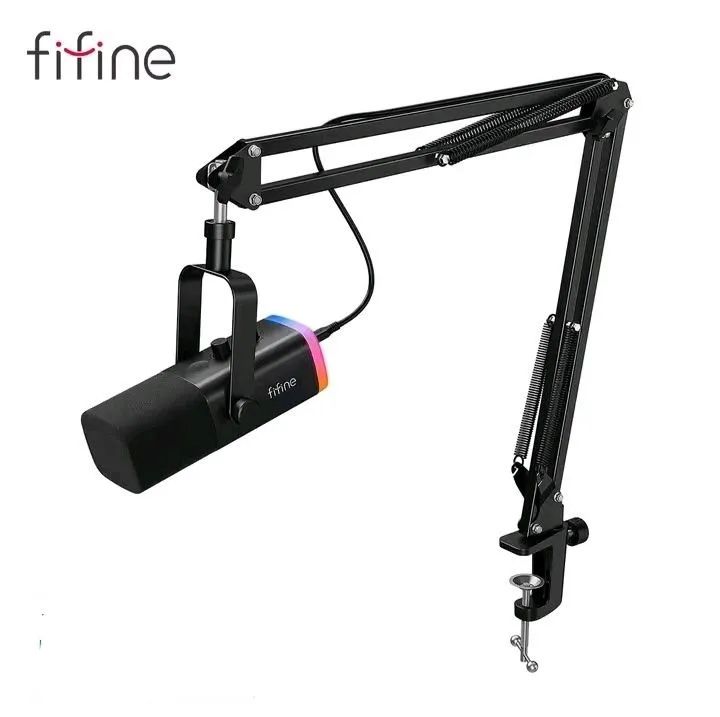 Microfone Fifine Dinâmico XRL AM8 com Braço Airticulado. - Foto 2