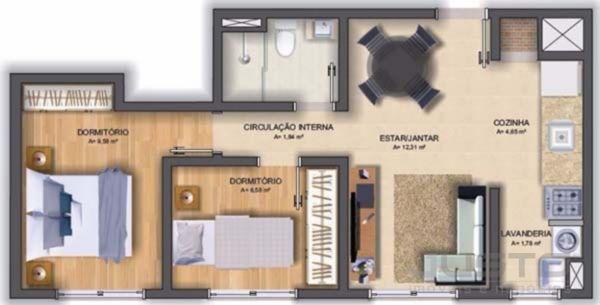 Apartamento à venda com 2 dormitórios em Campina, São leopoldo cod:7810 - Foto 6