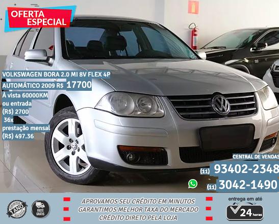 Prata Volkswagen Bora 2009 R$ 17799 60099km