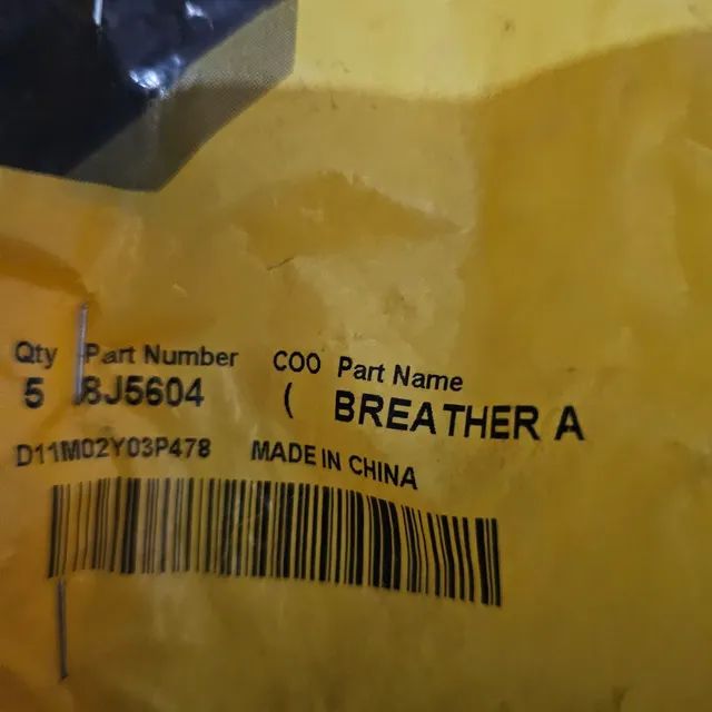 Equipamentos caterpillar suspiro tanque hidráulico novo original 8J5604 - Foto 4