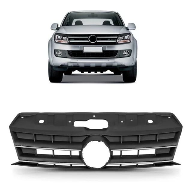 Grade de Radiador com Friso Cromado para Amarok 2013 à 2017