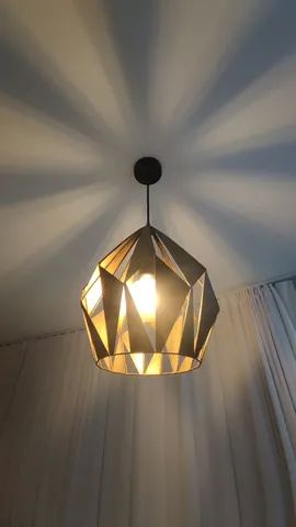 2 Luminárias Pendentes com Lâmpada Preto e Cobre - Foto 2