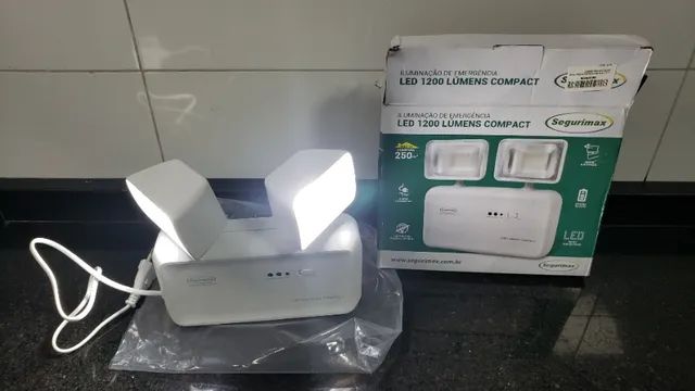 Iluminação De Emergência Segurimax Led 1200 2 Farois - Foto 4