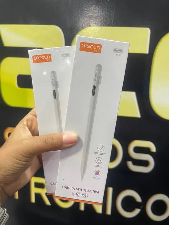 Caneta Stylus Activa Touch Recarregável Compatível com iOS e Android CNT-003