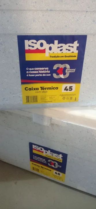 Caixa térmica, todas novas, usada uma única vez, R$25,00 casa, 45 litros - Foto 2