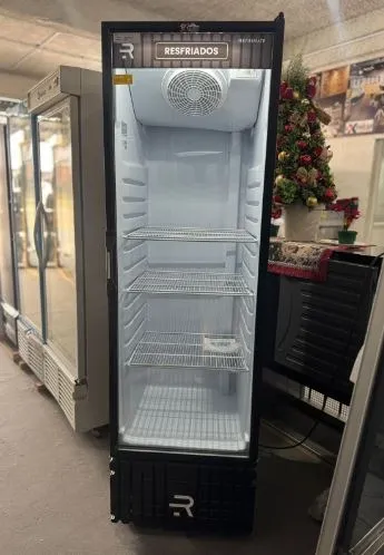 expositor vertical 400 litros refrimate 0 a +7 graus (alef) peça unica