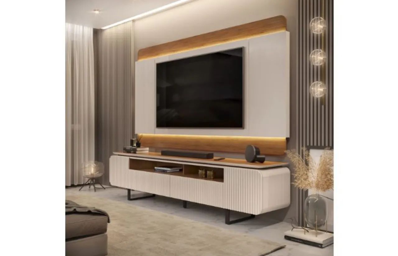 Rack para TV moderno com design elegante e LED r54 - Foto 2