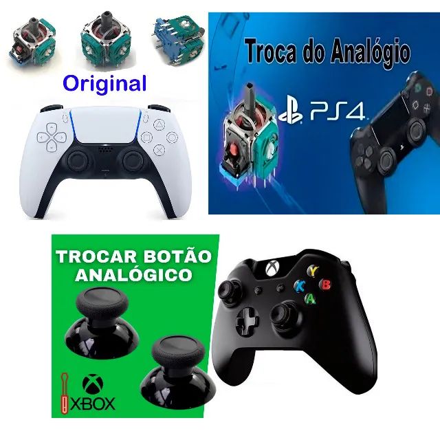 Troca de Analogico - Zero drifit com - Garantia- Controle de PS4 , PS5 e Xbox