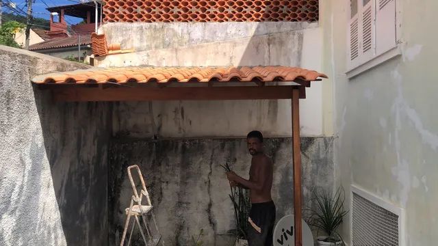 Churrasqueira e telhado colonial , faça já seu orçamento  - Foto 3