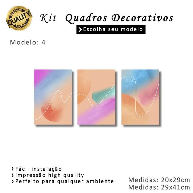 Kit quadros Decorativos 01 - Foto 2