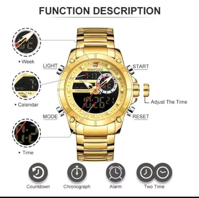 Relógio naviforce original aprovar de água  - Foto 4