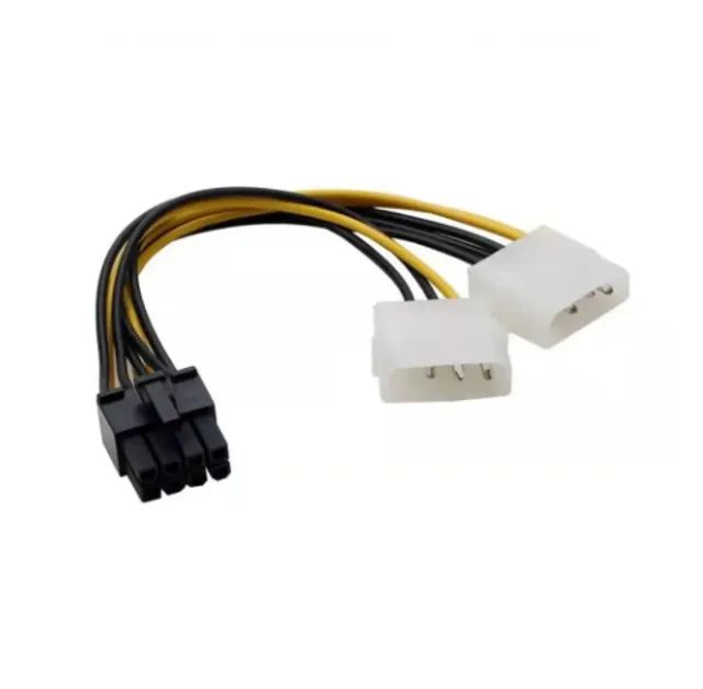 Cabo Adaptador 2x Molex 4 Pinos para 8 Pinos VGA PCI-e