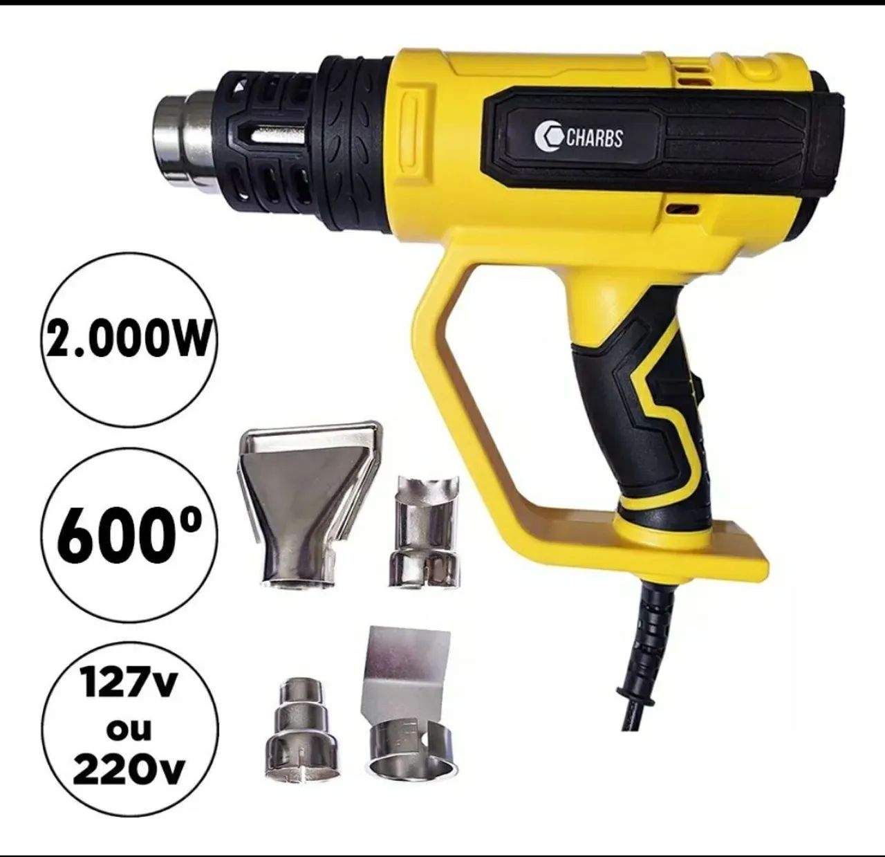 Soprador Termico 2000w Profissional - Pistol de Ar Quente