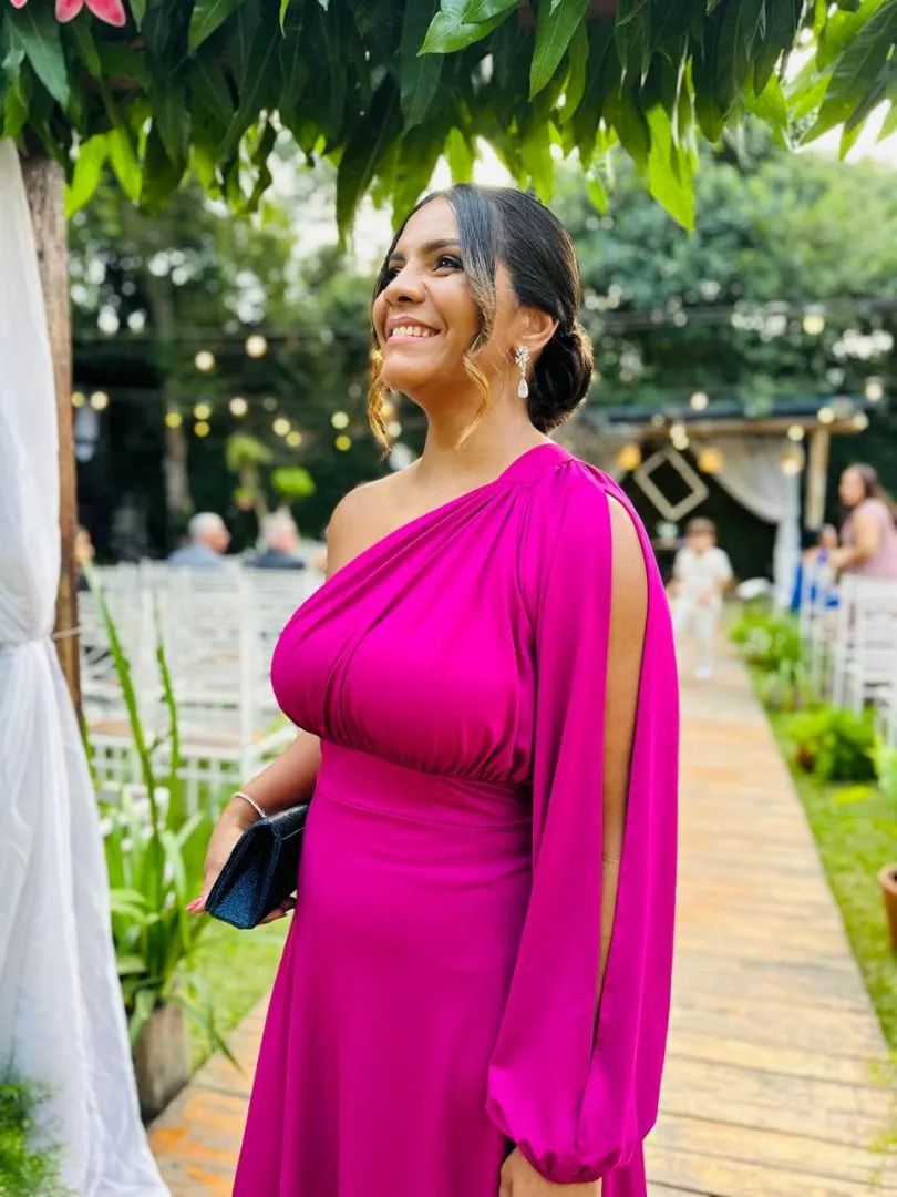 VESTIDO MADRINHA FÚCSIA