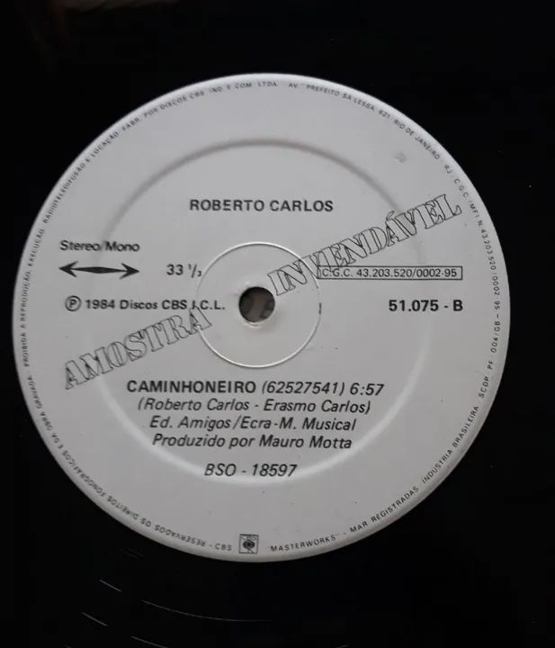 Vinil Roberto Carlos autografado  - Foto 4